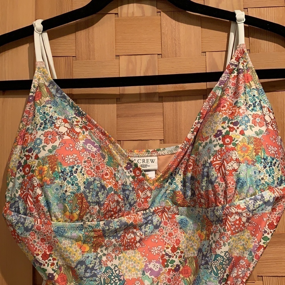 NWT J Crew Liberty Fabric One Piece Belted Floral Swimsuit 16 - Picture 4 of 9